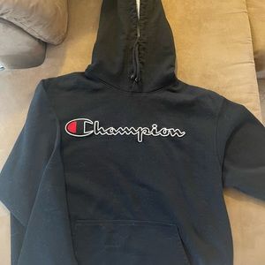 Black champion hoodie
